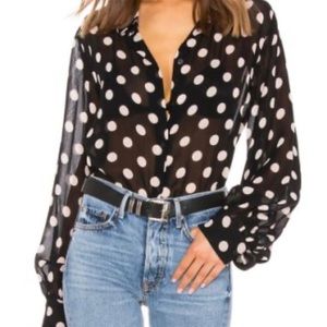Sanctuary Sheer polka dot blouse